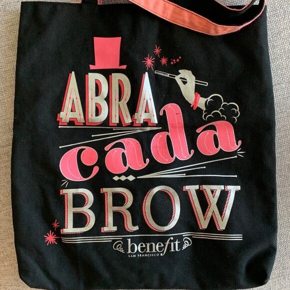 Benefit AbracadaBROW Tote Bag Black and Pink - Picture 3 of 4